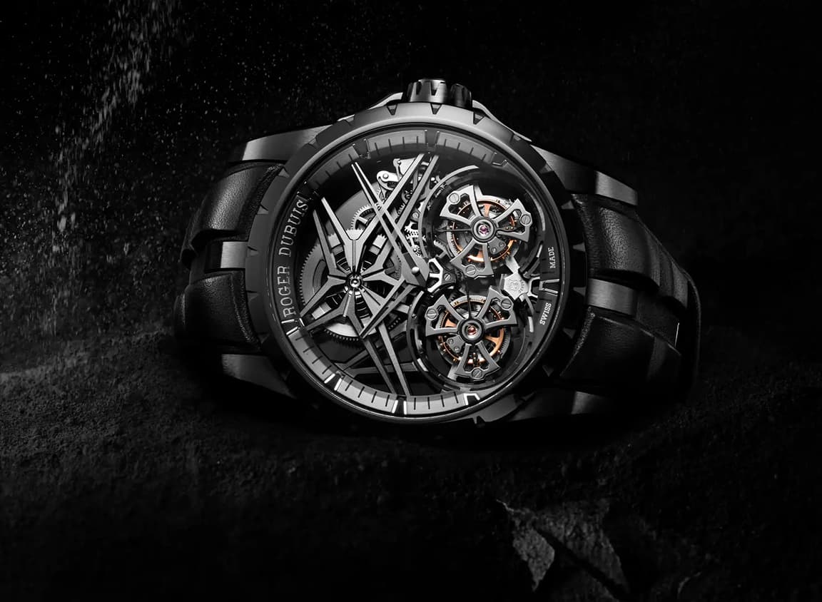 Mechanical watch Roger Dubuis in a dark frame