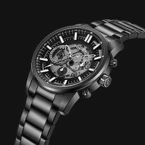 Police men's chronograph watch angled view